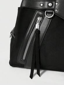ROMWE Grunge Punk Ladies' Handbags - Black - View 3