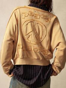 Bohemela Sudadera holgada de mujer de punto de cuello redondo, unicolor amarillo, estilo bohemio, para otoño/invierno - Azul - Ver 8