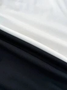 少女两件套黑白罗纹腰褶皱圆领长袖打底T恤秋冬女童紧身衣三件装长袖上衣