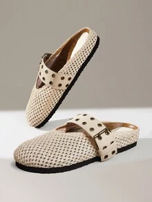 Solecia Women's Thick Sole Slip-On Mule Shoes, Closed Toe, Autumn/Spring