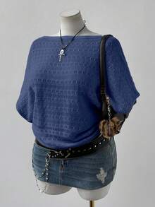 Flirla Top ample en tricot ajouré style bohème élégant et pour femmes grandes tailles, convient pour les tenues de vacances, adapté pour le printemps, l'été et l'automne