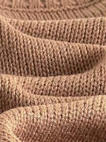 Loomiva Baby Boy Cartoon Bear Pattern V-Neck Long Sleeve Cardigan, Versatile & Comfortable Fall Winter - Apricot - View 7