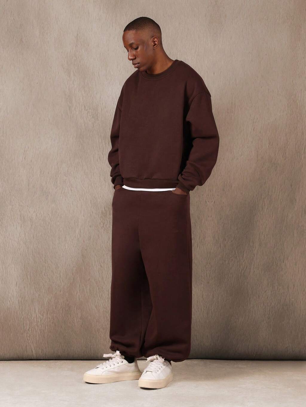 Essential Boxy Sweatshirt And Cuffed Jogger Coord Set