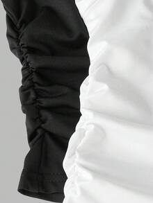 SHEIN Explorewe 2 件套青少年女孩休闲不对称肩部百搭 T 恤，百搭街头风格 - 彩色 - 查看 6