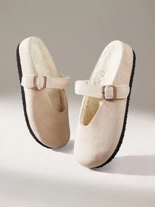 Solecia Zapatos de mujer tipo mule con suela gruesa, de punta cerrada, para otoño/primavera - Albaricoque - Ver 6