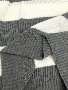 Manfinity CasualKnits Men's Casual Colorblock Striped Sweater, Autumn/Winter