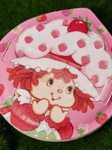 Strawberry Shortcake X SHEIN Bộ 2 miếng bông trang điểm mềm mại in hình dâu tây dễ thương, ý tưởng quà tặng. - Nhiều màu - Xem 4