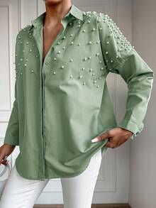 Cottnline Long Sleeve Shirt - Cadet Blue - View 4