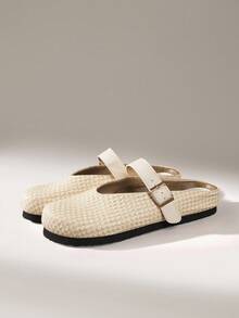 Solecia Sepatu Flat Slip-On Wanita Terbaru untuk Musim Semi/Gugur - Aprikot - View 2