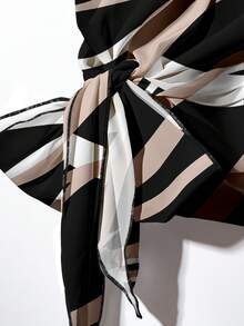 EMERY ROSE Bộ 2 món áo cánh dơi cổ tròn in họa tiết thường ngày mùa hè cỡ lớn và quần dài - Nhiều màu - Xem 4