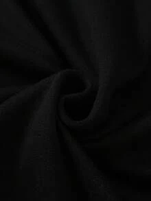 2pcs Boys Casual Sleepwear Set: Black Long Sleeve Top With SLEEP Print, Paired With Loose Red Plaid Pants, Soft Knit Fabric, Comfortable Loungewear Fall Winter - Multicolor - View 3