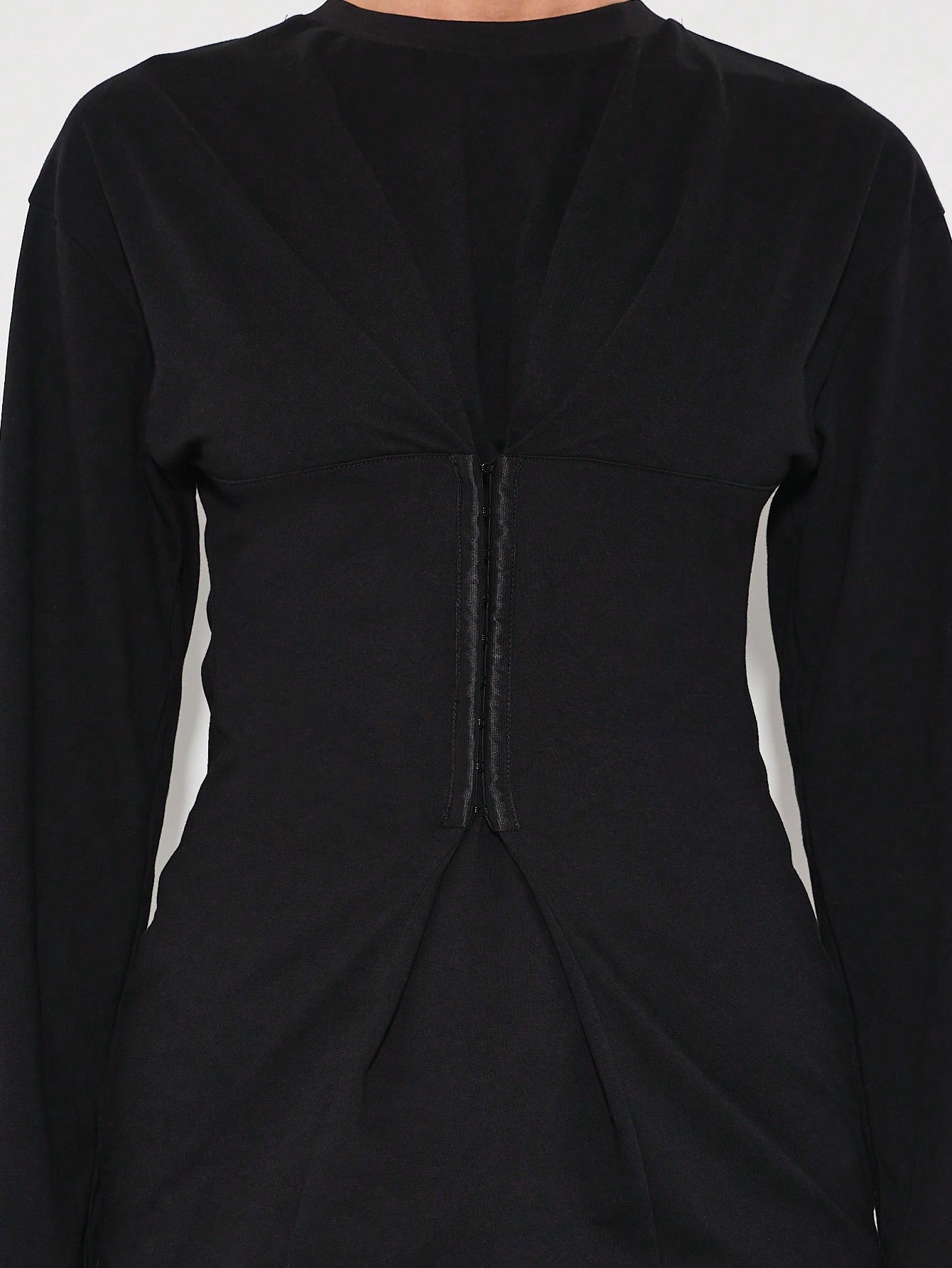 KIZN Corset Detail Long Sleeve Mini Dress