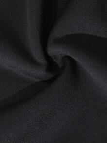 Sparklyn Tween Girls Bow Print Asymmetric Off-Shoulder Asymmetrical Hem Casual Sweatshirt Fall Winter - Black - View 3