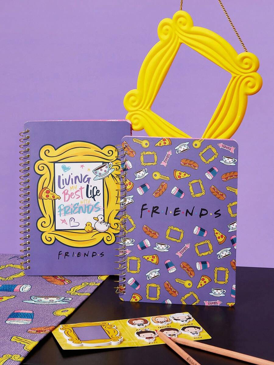 FRIENDS X SHEIN Sổ tay in toàn diện, Đồ dùng học tập, Quà tặng - Nhiều màu - Xem 1