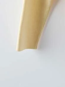 Modelyn Women's Casual Solid Color V-Neck Long-Sleeved Butter Yellow Cardigan In Fall/Winter - Yellow - View 3