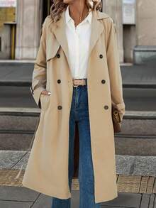 SHEIN Clasi Plus Size Casual Double-Breasted Trench Coat, Plush Lining, Autumn/Winter,Camel,Comfortable And Warm From The Cold,Comfortable And Warm From The Cold,2025 New,Plus Size Women Long Sleeve Pockets Casual Coat,Fall Women Clothes, Winter Clothes For Women,Vintage,Going Out Outfits,Fall Outfits,Trench Coat,Winter For Women,Fall Clothes Plus Size, Office Outfits For Women,Fall Outfits For Women,Classy Outfits For Women,Women's Fall Clothes,Office,Halloween,Halloween Costumes,Halloween Clothes,Halloween Clothes Women,Fall Tops,Old Money Style Women,Fall Clothes For Women,Winter Clothes For Women,Women's Winter Coat,Women's Winter Coat,2025 New - Camel - View 11