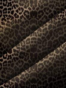 Glimmora 女式街头时尚豹纹字母刺绣喇叭裤