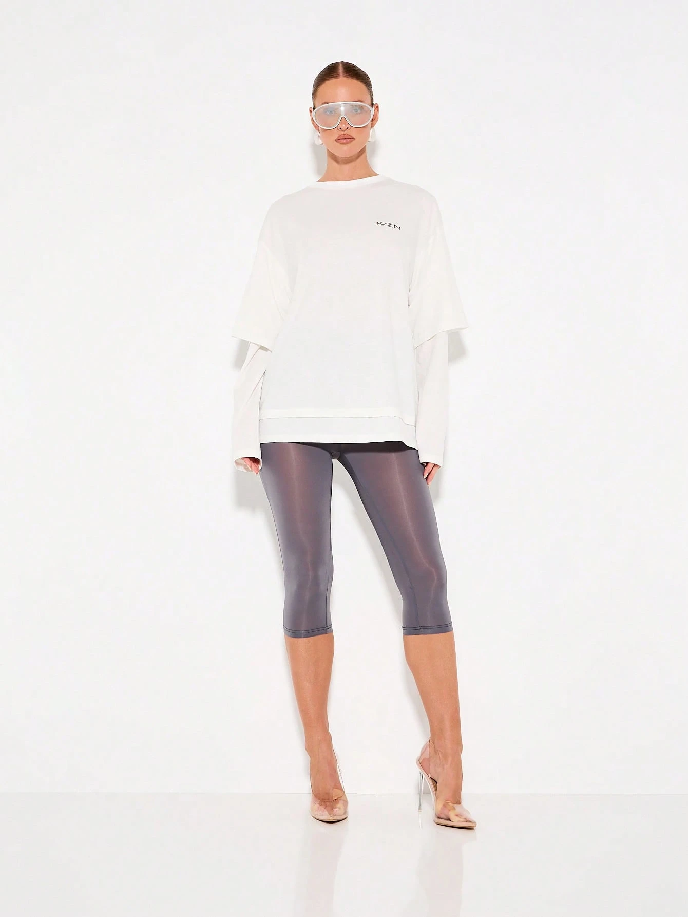 KIZN Langärmliges Oversize-Sweatshirt mit Buchstaben-Print