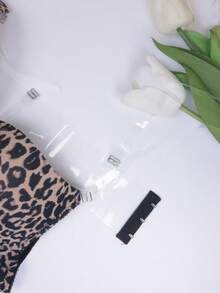 SHEIN 1pc Leopard Print Adjustable Underwire Bra - Multicolor - View 8