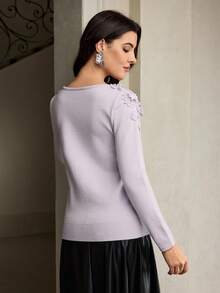 ZEYLAH 女士毛衣秋冬装 - 淡紫色 - 查看 2