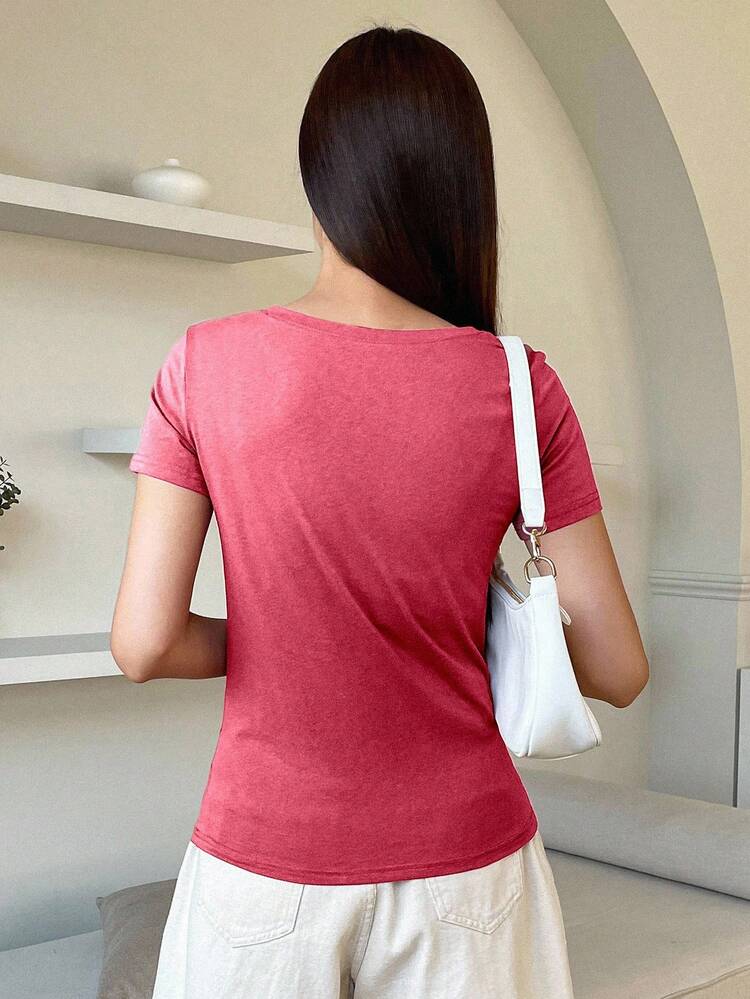 Solid Round Neck Tee