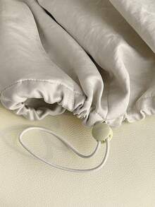 Comfortcana Plus Size Women's Solid Color Drop Shoulder Long Sleeve Zipper Front Drawstring Hooded Jacket, Autumn/Winter,Fall,Back To School Light Jacket Summer Jacket Zip Up Jacket - Apricot - View 4