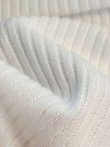 Franclia 女士简约时尚白色露肩大蝴蝶结翻领针织设计不对称下摆别致外穿T恤，适合秋冬季节、新年、感恩节、派对、婚礼等场合，优雅百搭。 - 白色 - 查看 8