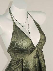 SHEIN ICON Women's Vintage Backless Butterfly Print Spaghetti Strap Camisole