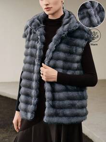 Uhlyne Party Halloween Women Faux Chinchilla Fur Winter Coats,Spring/Autumn/Winter Women, Retro,Work Wear, Office Wear, Teacher Outfits, Back To School, Fall , Business Casual, Old Money Style