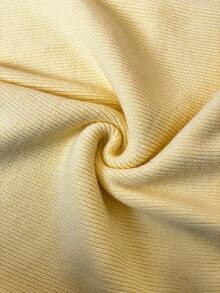 Vionelle Plus Size Women French Style Knit Casual Off-Shoulder Top And Pants Set, Elegant And Versatile, Autumn/Winter Fall - Yellow - View 8