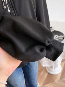 休闲宽松常规款运动衫连帽夹克适合青少年女孩返校运动衫