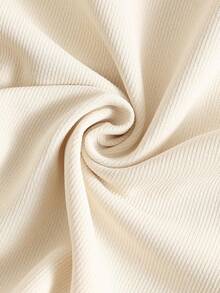 SHEIN 女婴四季合身休闲运动马球领长袖运动衫和格子百褶裙套装 - 玫紅色 - 查看 7