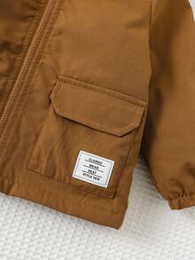 Cozy Pixies Baby Boy Hooded Fur Collar Thermal Lined Windbreaker Jacket, Versatile & Comfortable Fall Winter