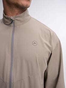 ARC Men's Casual Solid Color Blank Hoodie Zip-Up Sweatshirt Long Sleeve Top Fall - Khaki - View 4