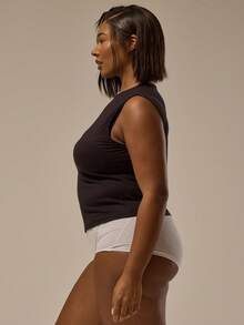 MUSERA Áo tank top dáng dài không tay cổ tròn ôm sát, thanh lịch, cơ bản, gợi cảm, màu kẹo bơ cứng, phù hợp cho các dịp lễ hội, tiệc tùng, mùa xuân hè. - màu đen - Xem 3