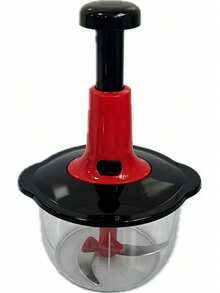 1 件装手摇手动蔬菜切碎机带锁不锈钢材质用于切菜磨蒜切肉易清洗家用厨房必备小工具 - 彩色 - 查看 8