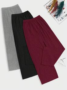 EURMUSE 100 % bomull, 3 delar, enfärgat stickat byxset - Multifärgad - Visa 2