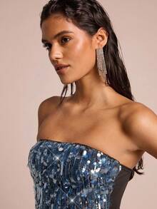 Glamine 女式新款波西米亚度假沙滩装露背吊带背心，采用特殊串珠面料，返校连衣裙，女式街头服饰，生日连衣裙，女式外出上衣，女式 Y2k 可爱 - 彩色 - 查看 5