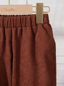 Souflis Souflis 男童休闲条纹熊印花卫衣和裤子套装，秋季 - 咖啡棕 - 查看 6