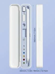 JMMO Apple Pencil 第一代和第二代触控笔笔尖盖适配器支架盒，时尚收纳，耐用保护，小巧便携，适用于 iPad 平板电脑笔，方便随时使用（不含笔和配件） - 彩色 - 查看 6