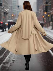 SHEIN Clasi Plus Size Casual Double-Breasted Trench Coat, Plush Lining, Autumn/Winter,Camel,Comfortable And Warm From The Cold,Comfortable And Warm From The Cold,2025 New,Plus Size Women Long Sleeve Pockets Casual Coat,Fall Women Clothes, Winter Clothes For Women,Vintage,Going Out Outfits,Fall Outfits,Trench Coat,Winter For Women,Fall Clothes Plus Size, Office Outfits For Women,Fall Outfits For Women,Classy Outfits For Women,Women's Fall Clothes,Office,Halloween,Halloween Costumes,Halloween Clothes,Halloween Clothes Women,Fall Tops,Old Money Style Women,Fall Clothes For Women,Winter Clothes For Women,Women's Winter Coat,Women's Winter Coat,2025 New - Camel - View 8