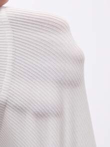 DAZY Dam Sommar Rund Hals Rygglös Ihålig Design Åtsittande Beskuren Casual Sexig Streetwear Topp Långärmad - Vitt - Visa 4