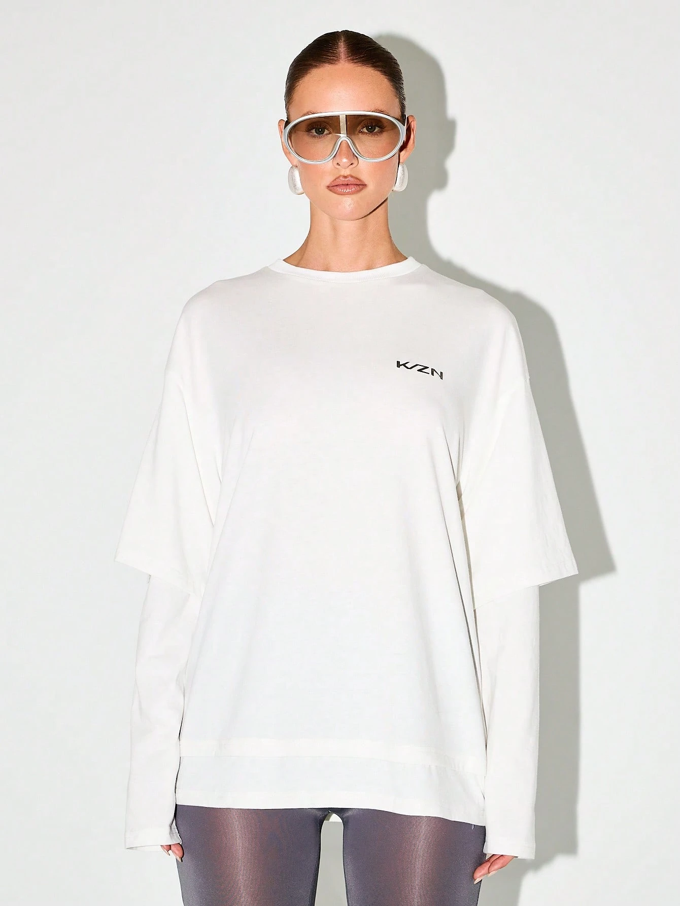 KIZN Langärmliges Oversize-Sweatshirt mit Buchstaben-Print