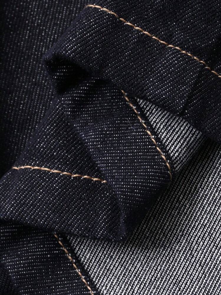 Women's Stand Collar Belted Loose Urban Casual Denim Jacket And Coat Fall/Winter