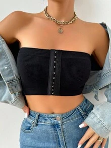 Seamless Front Closure Strapless Women's Tube Bra