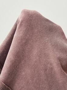 Bohemela Áo sweatshirt nữ dáng rộng, tay dài, màu trơn, kiểu boho, thích hợp cho mùa thu/đông. - Màu nâu  Mocha - Xem 8