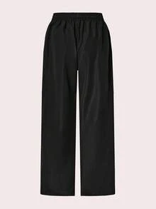INAWLY Pantalon long décontracté pour femmes avec imprimé lettres et cordon de serrage à la taille, automne