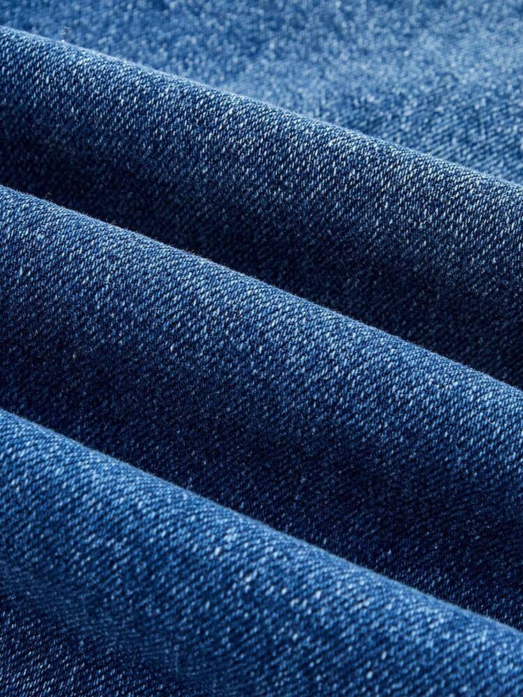 Jeans skinny taille haute bleu foncé coupe slim, vêtements pour femmes automne-hiver