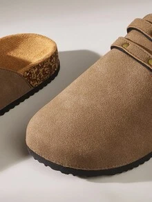 Solecia 女士厚底交叉带复古扣凉鞋，棕色，休闲度假风格 - 卡其色 - 查看 5