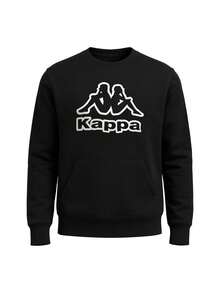 Kappa Men's Pullover Sweatshirt Black - Black - View 1